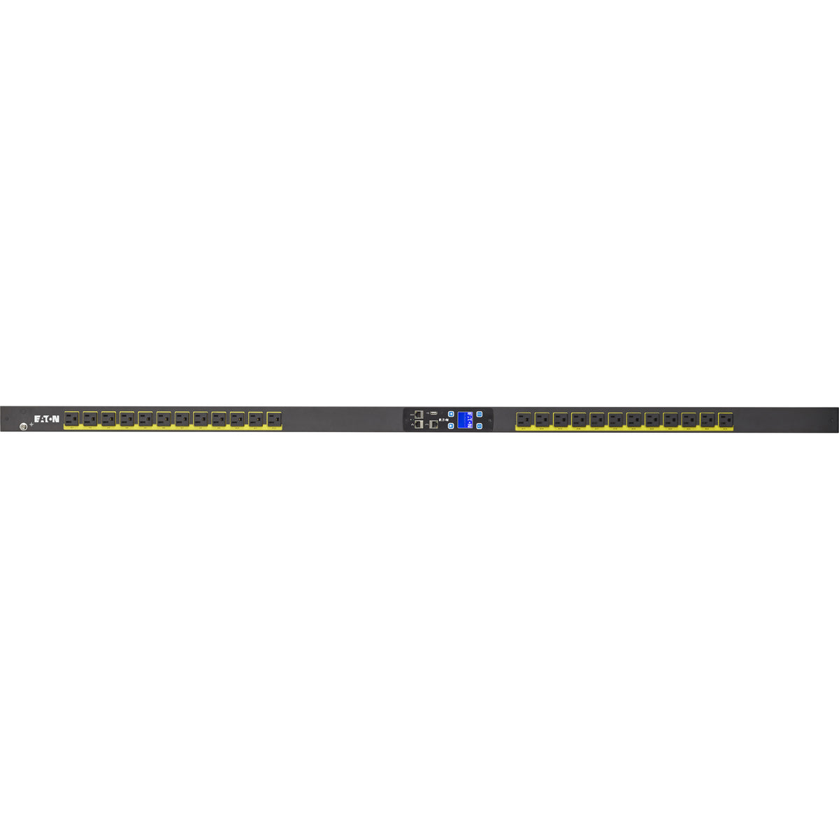 Eaton Metered Input rack PDU, 0U, 5-15P input, 1.44 kW max, 120V, 12A, 10 ft cord, Single-phase, Outlets: (24) 5-15R - EMI100-10