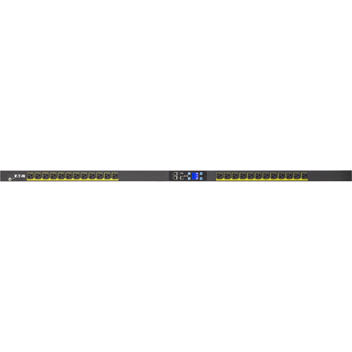 Eaton Metered Input rack PDU, 0U, 5-20P, L5-20P input, 1.92 kW max, 120V, 16A, 10 ft cord, Single-phase, Outlets: (24) 5-20R - EMI101-10