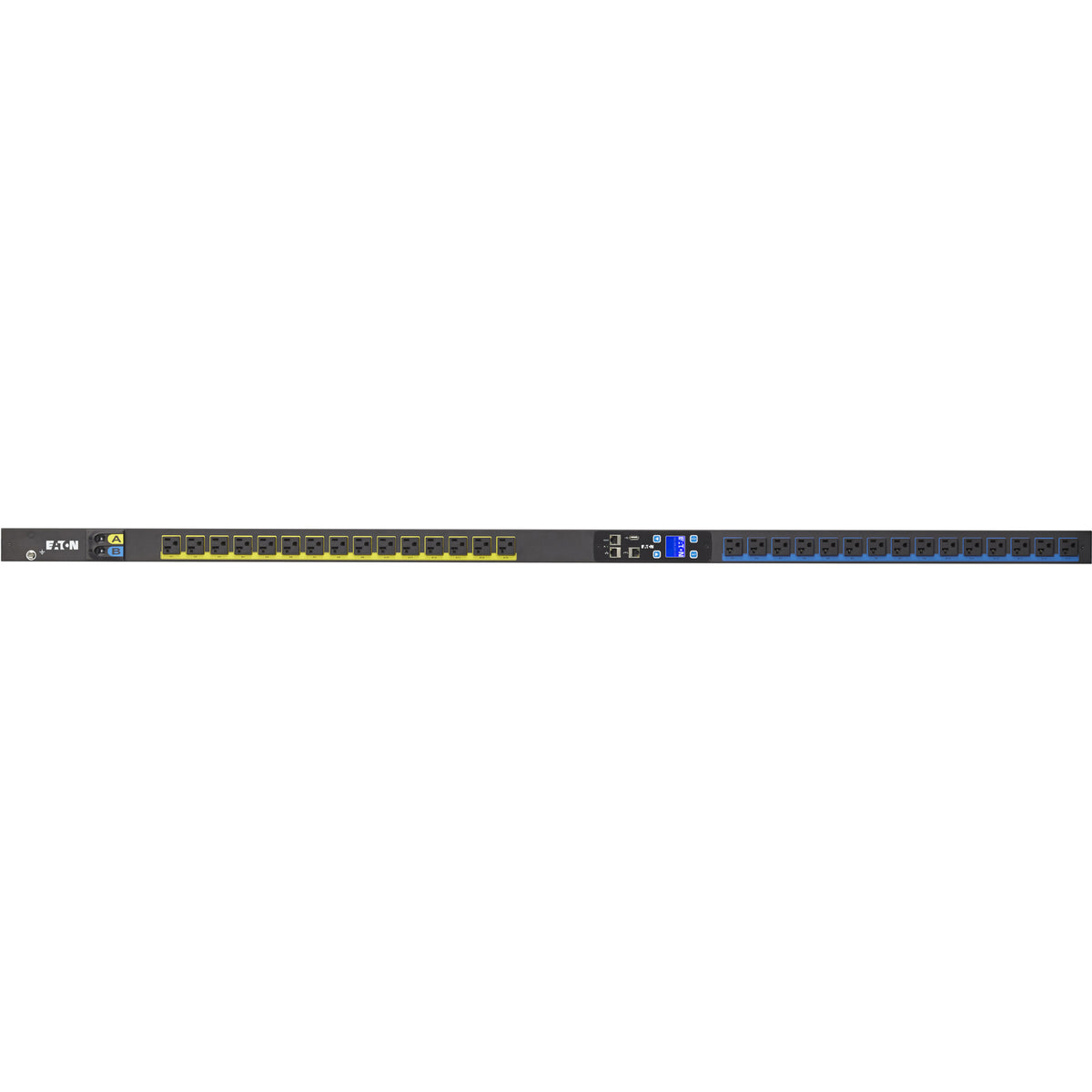 Eaton Metered Input rack PDU, 0U, L5-30P input, 2.88 kW max, 120V, 24A, 10 ft cord, Single-phase, Outlets: (30) 5-20R - EMI102-10