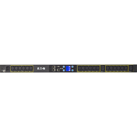 Eaton Metered Input rack PDU, 0U, L6-20P, C20 input, 3.84 kW max, 100-240V, 16A, 10 ft cord, Single-phase, Outlets: (18) C13 Outlet grip, (2) C19 Outlet grip - EMI103-10