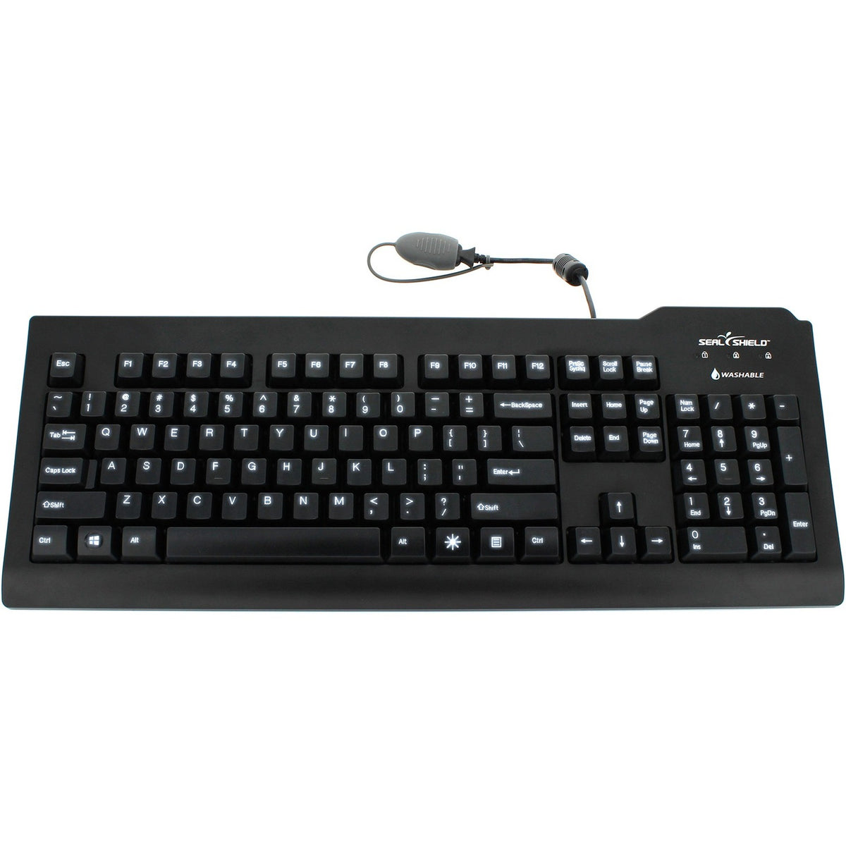 Seal Shield Silver Seal Glow Medical Grade Keyboard - SSKSV207G