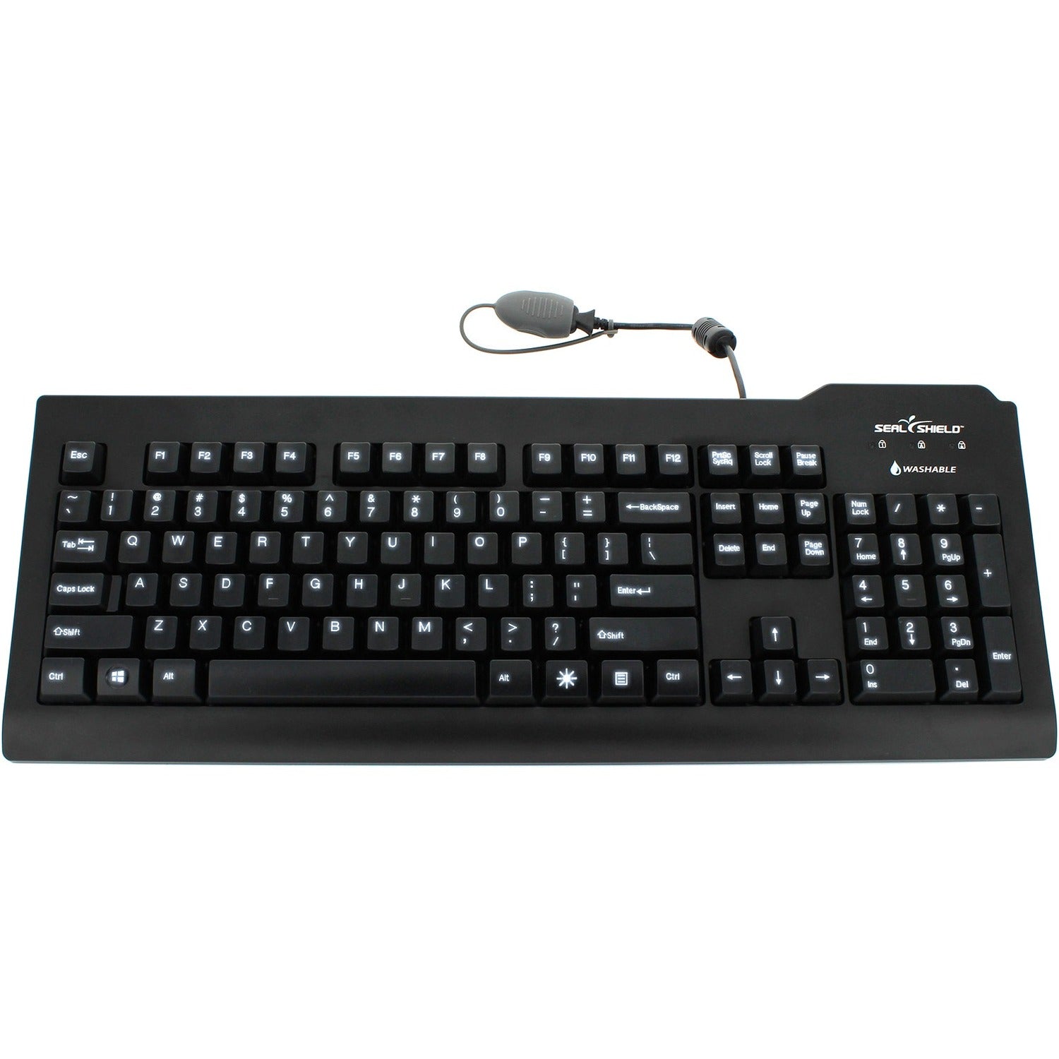 Seal Shield Silver Seal Glow Medical Grade Keyboard - SSKSV207G