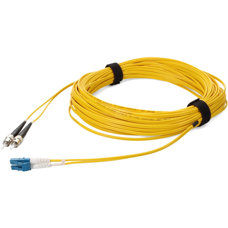 AddOn 15m LC (Male) to ST (Male) Yellow OS2 Duplex Fiber OFNR (Riser-Rated) Patch Cable - ADD-ST-LC-15M9SMF