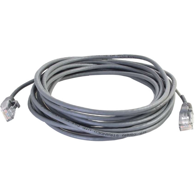 C2G 10ft Cat5e Snagless Unshielded (UTP) Slim Network Patch Cable - Gray - 01047