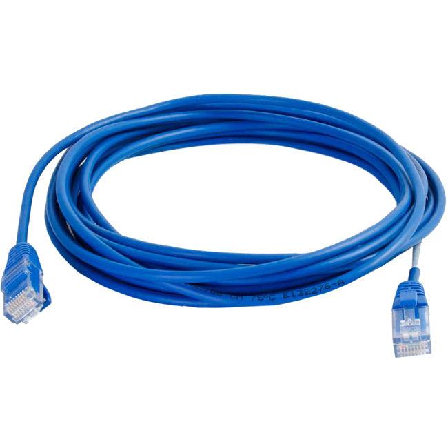 C2G 6in Cat5e Snagless Unshielded (UTP) Slim Network Patch Cable - Blue - 01017