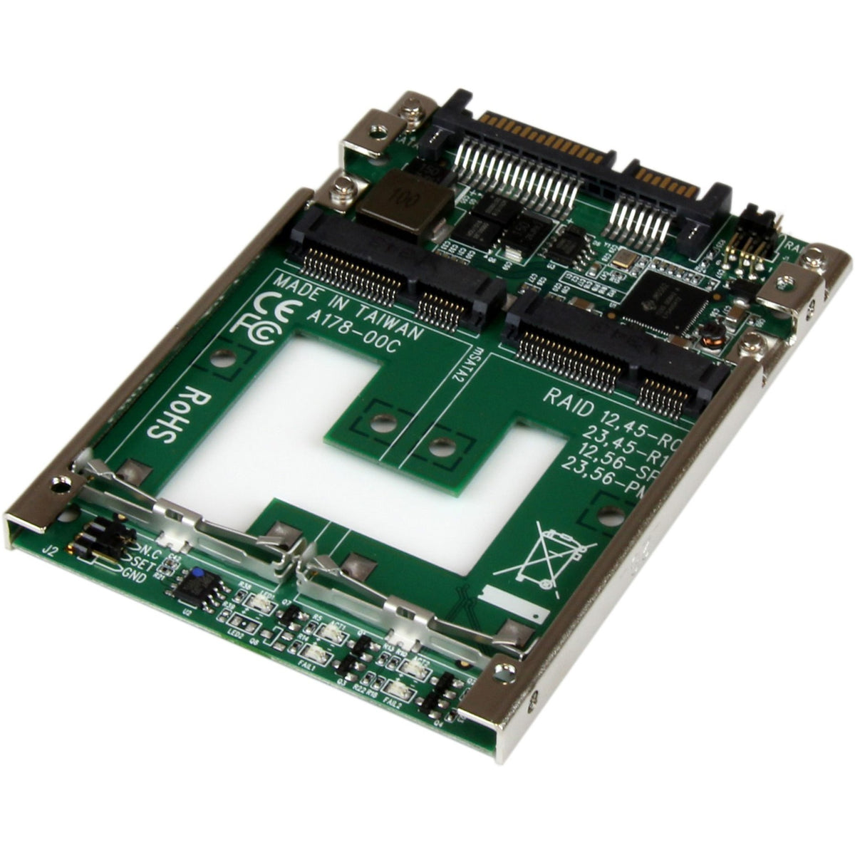 StarTech.com Dual mSATA SSD to 2.5" SATA RAID Adapter Converter - 25SAT22MSAT