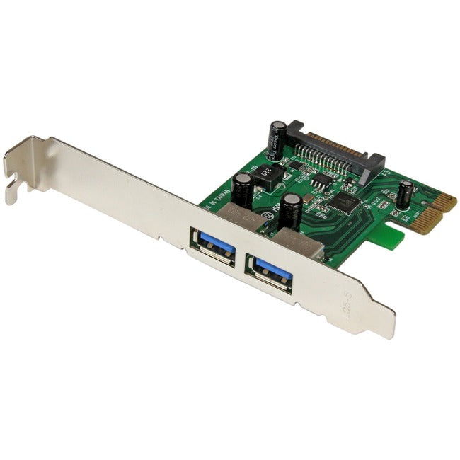 StarTech.com 2 Port PCI Express (PCIe) SuperSpeed USB 3.0 Card Adapter with UASP - SATA Power - 5Gbps - PEXUSB3S24