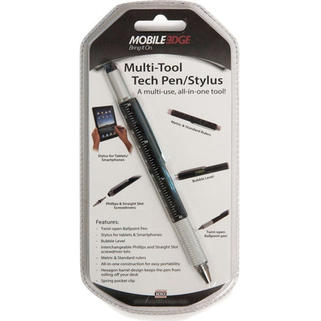 Mobile Edge Multi-Tool Tech Pen/Stylus (Black) - MEASPM1