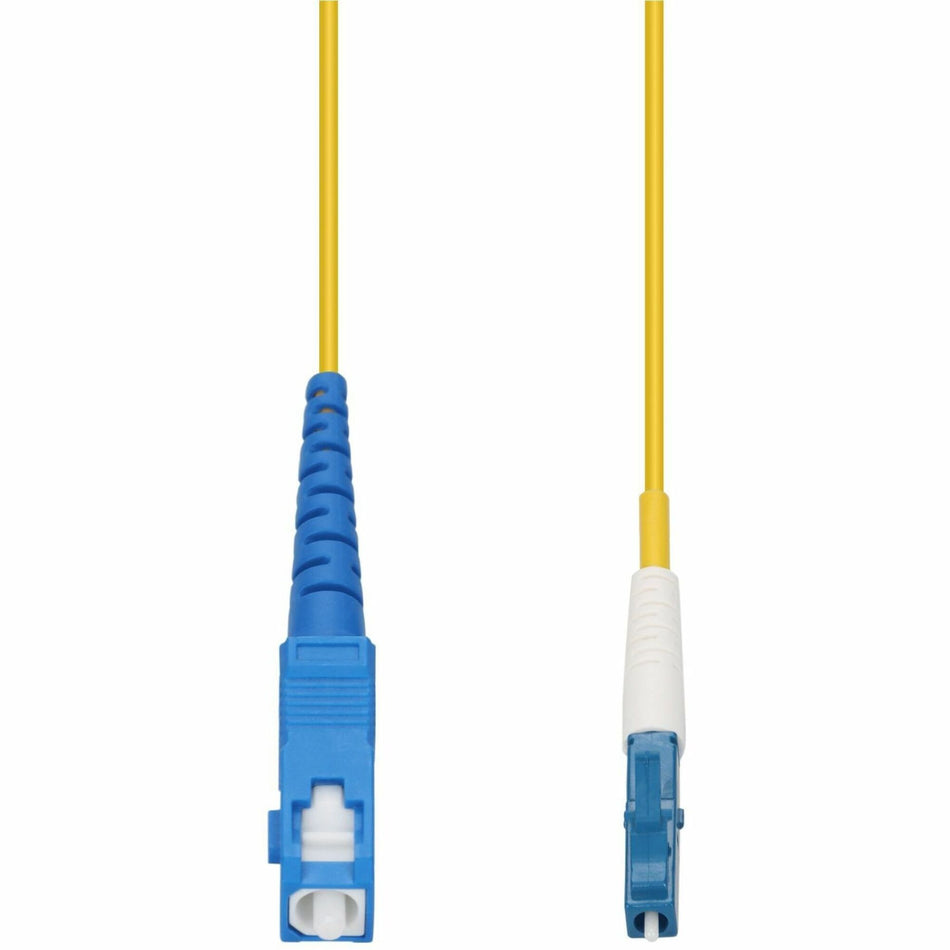 AddOn 3m SC to LC Yellow OS2 Simplex OFNR (Riser-Rated) SMF Fiber Patch Cable - ADD-SC-LC-3MS9SMF