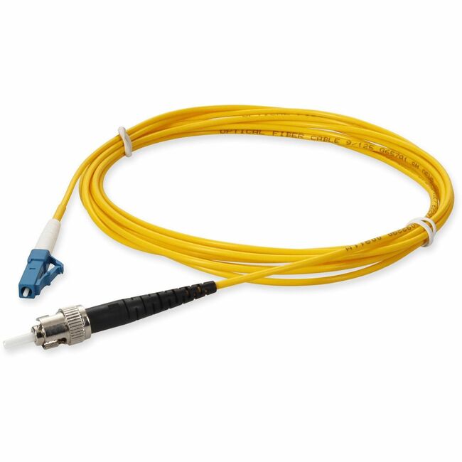 AddOn 2m LC (Male) to ST (Male) Yellow OS2 Simplex Fiber OFNR (Riser-Rated) Patch Cable - ADD-ST-LC-2MS9SMF