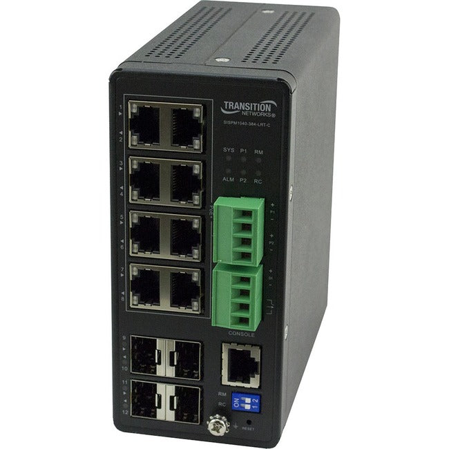 Transition Networks Managed Hardened PoE+ Switch - SISPM1040-384-LRTC