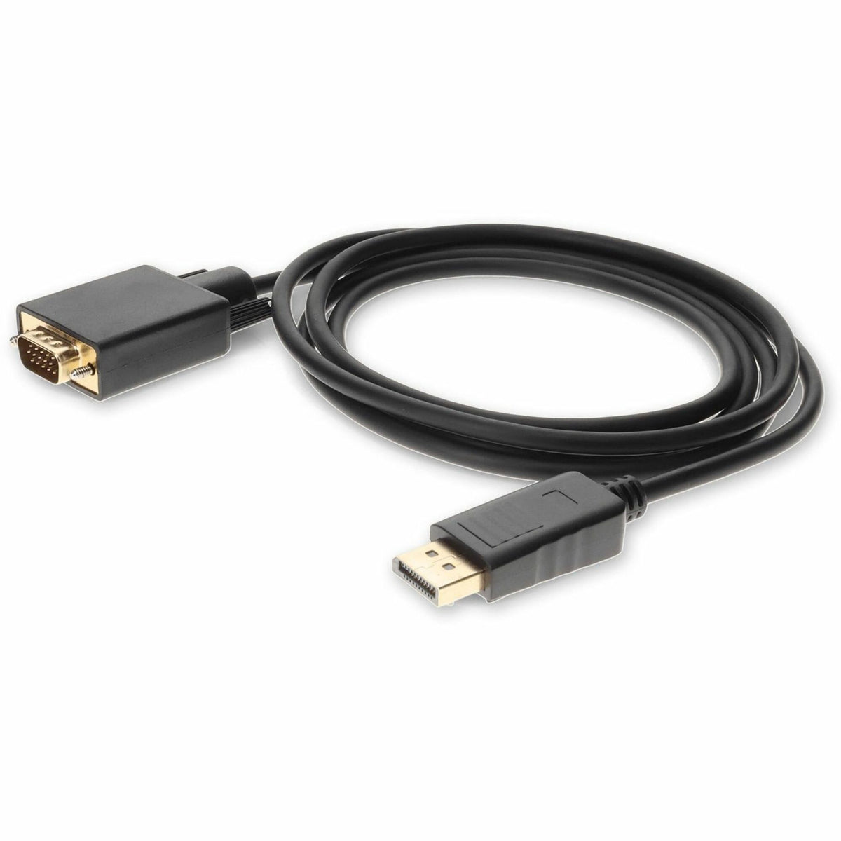 AddOn 6ft DisplayPort 1.2 Male to VGA Male Black Cable For Resolution Up to 1920x1200 (WUXGA) - DISPORT2VGAMM6B