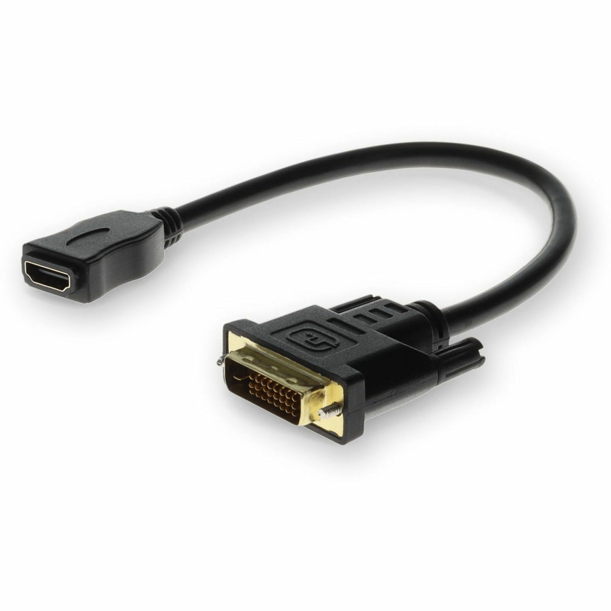 AddOn DVI-D Dual Link (24+1 pin) Male to HDMI 1.3 Female Black Adapter For Resolution Up to 2560x1600 (WQXGA) - DVID2HDMI