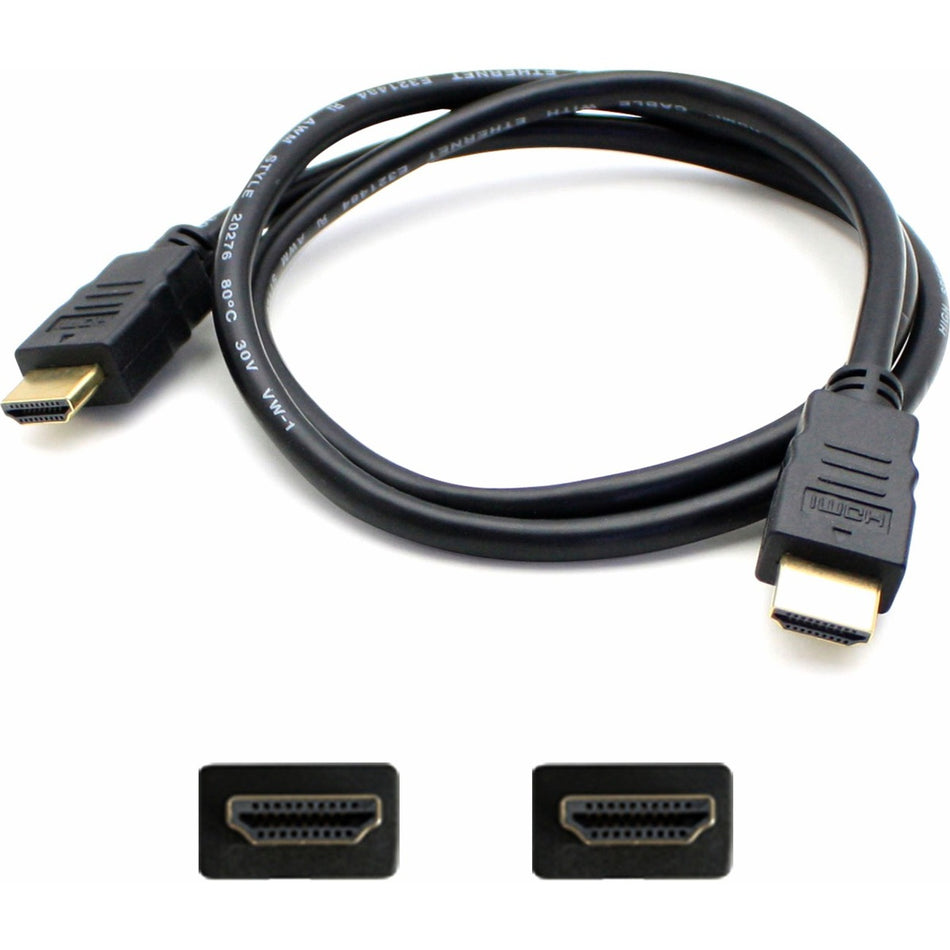 50ft HDMI 1.4 Male to HDMI 1.4 Male Black Cable Which Supports Ethernet Channel For Resolution Up to 4096x2160 (DCI 4K) - HDMIHSMM50