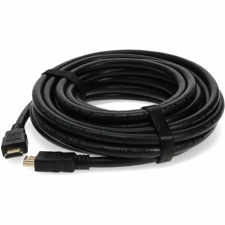 AddOn 50ft HDMI 1.4 Male to HDMI 1.4 Male Black Cable Which Supports Ethernet Channel For Resolution Up to 4096x2160 (DCI 4K) - HDMIHSMM50