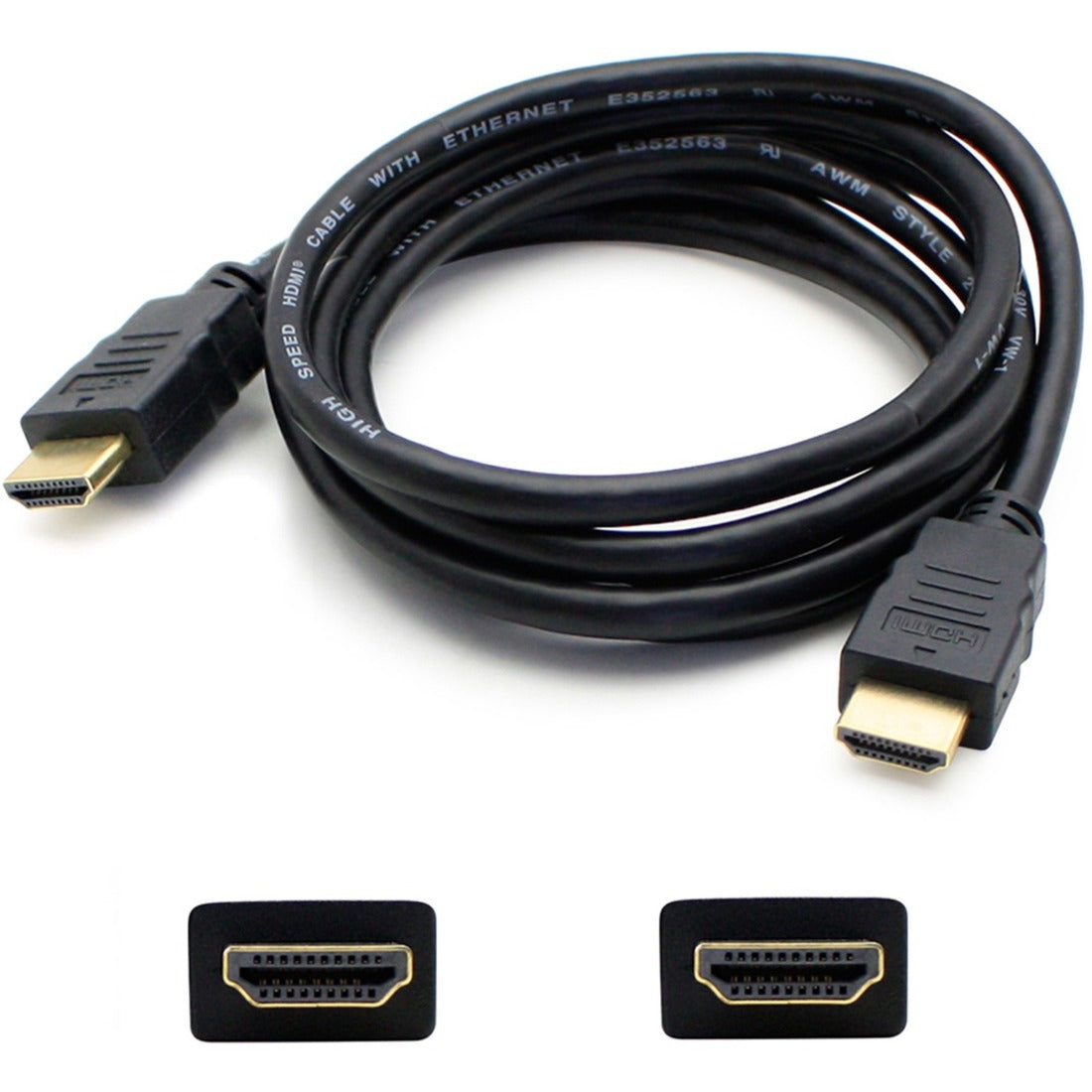 5PK 50ft HDMI 1.4 Male to HDMI 1.4 Male Black Cables Which Supports Ethernet Channel For Resolution Up to 4096x2160 (DCI 4K) - HDMIHSMM50-5PK