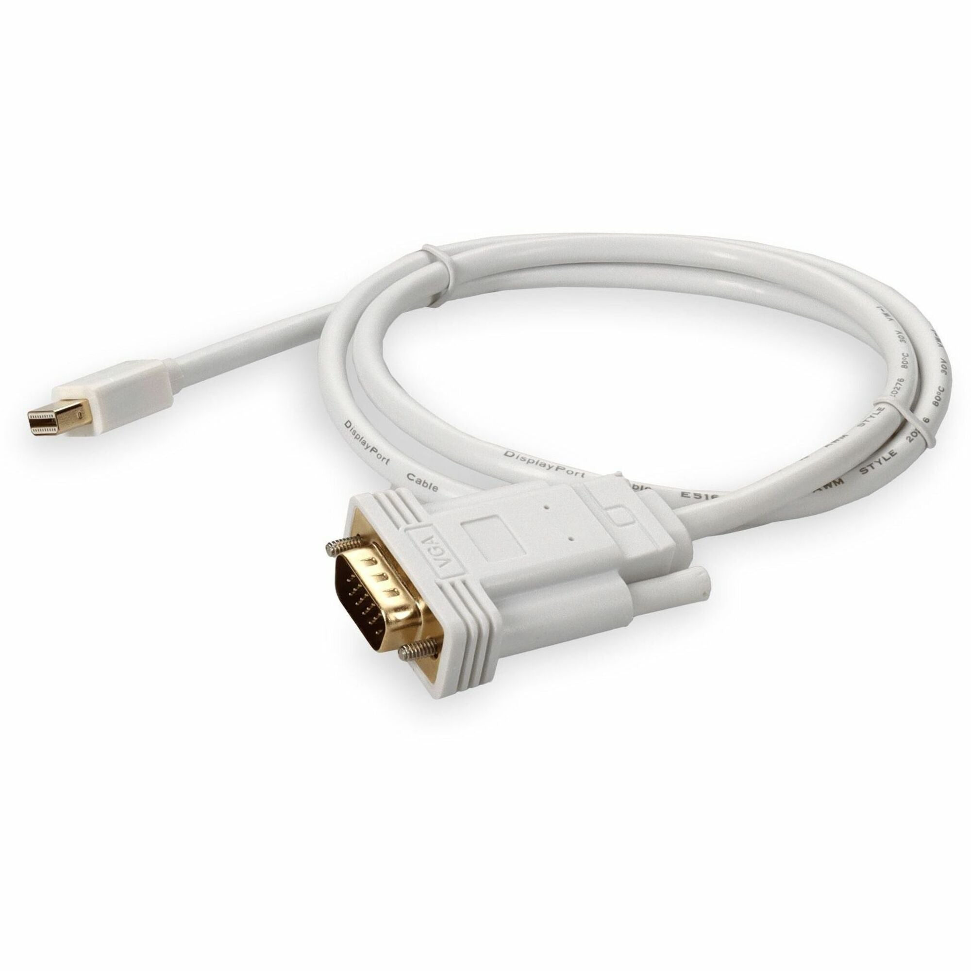 AddOn 3ft Mini-DisplayPort 1.1 Male to VGA Male White Cable For Resolution Up to 1920x1200 (WUXGA) - MDISPORT2VGAMM3W