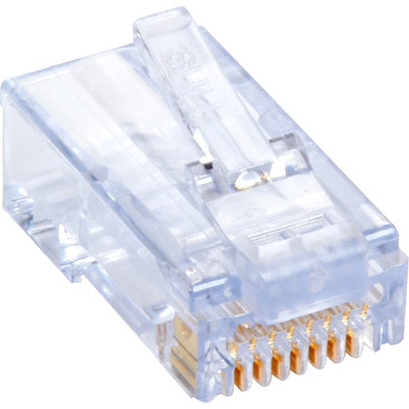 Black Box CAT6 EZ RJ45 Modular Plug Connector-Unshielded TAA 100-Pack - C6EZUP-100PAK