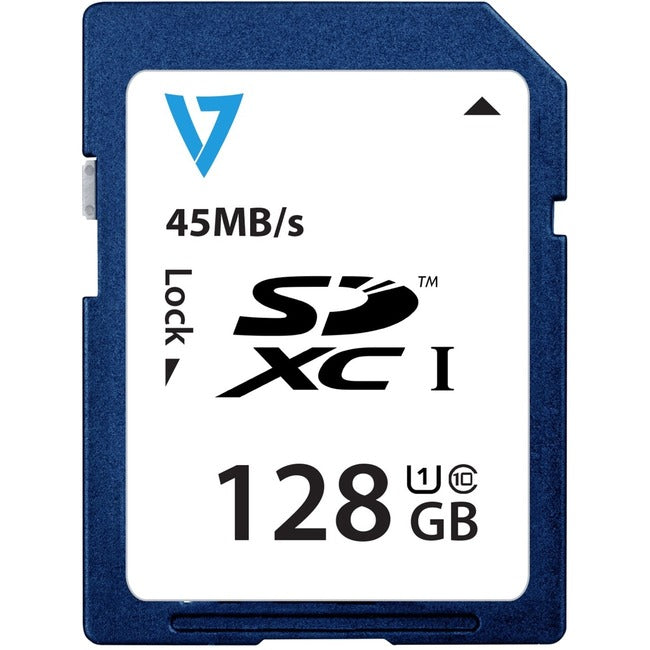 V7 VASDX128GUHS1R-2N 128 GB Class 10/UHS-I SDXC - VASDX128GUHS1R-2N