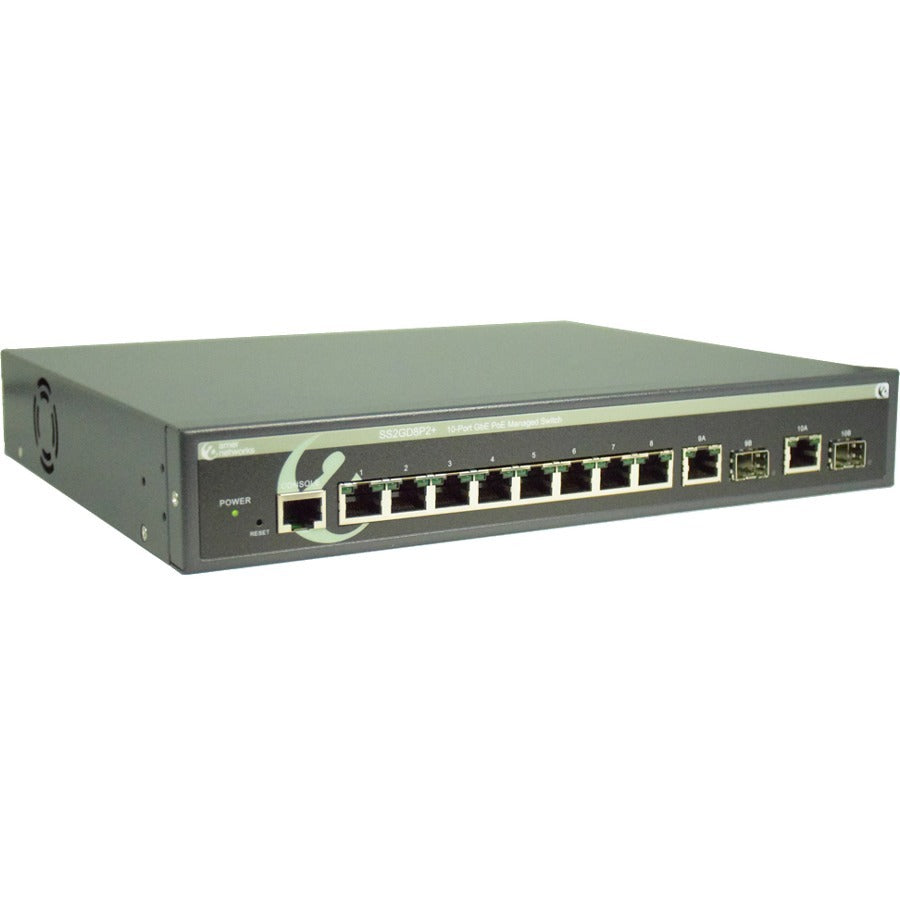 Amer 10 Port 10/100/1000 Mbps PoE+ Switch - SS2GD8P2+