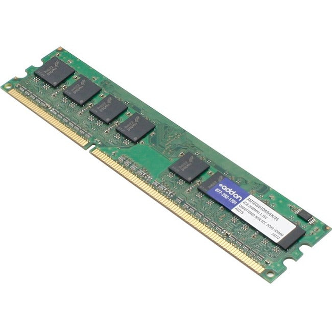 AddOn AM1600D3DR8VEN/4G x1 JEDEC Standard Factory Original 4GB DDR3-1600MHz Unbuffered ECC Dual Rank x8 1.35V 240-pin CL11 Very Low Profile UDIMM - AM1600D3DR8VEN/4G