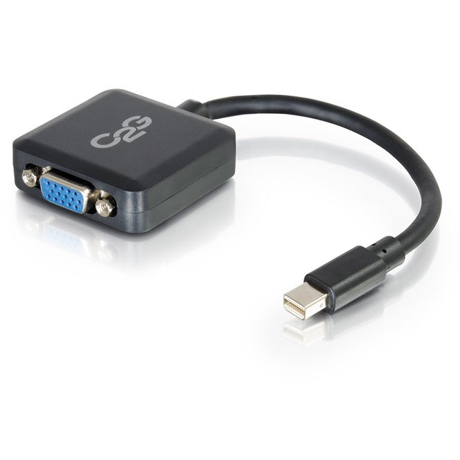 C2G 8in Mini DisplayPort to VGA Active Adapter - Mini DP to VGA Adapter - 1080p - M/F - 54315