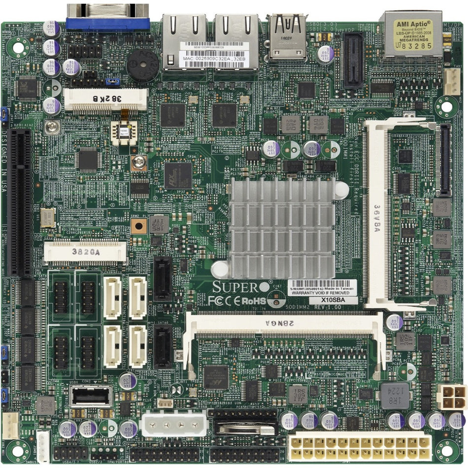 Supermicro X10SBA Server Motherboard - Intel Chipset - Socket BGA-1170 - Mini ITX - MBD-X10SBA-B