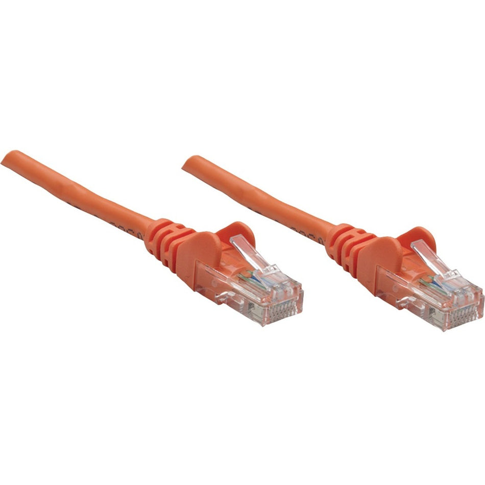 Intellinet Network Solutions Cat5e UTP Network Patch Cable, 1.5 ft (0.5 m), Orange - 341509