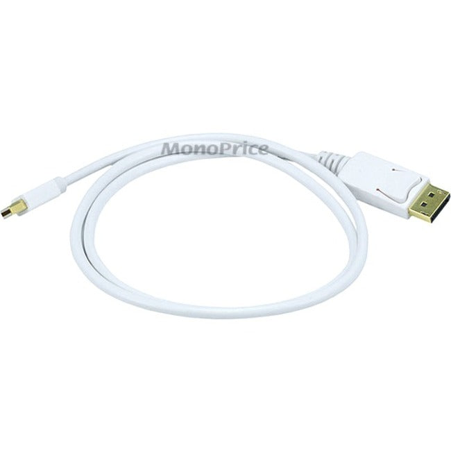 Monoprice 3ft 32AWG Mini DisplayPort to DisplayPort Cable - White - 6006