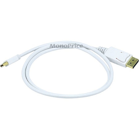 Monoprice 3ft 32AWG Mini DisplayPort to DisplayPort Cable - White - 6006