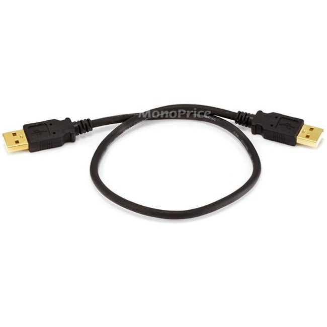 Monoprice 1.5ft USB 2.0 A Male to A Male 28/24AWG Cable (Gold Plated) - 5441