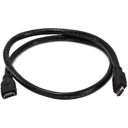 Monoprice 3ft 24AWG CL2 High Speed HDMI Cable Male to Female Extension - Black - 3341