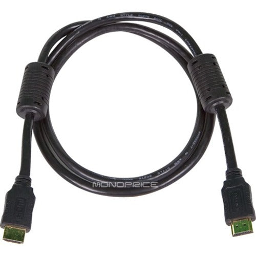 Monoprice 4ft 28AWG High Speed HDMI Cable with Ferrite Cores - Black - 4956