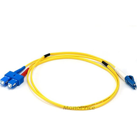 Monoprice Fiber Optic Cable, LC/SC, Single Mode, Duplex - 1 meter (9/125 Type) - Yellow - 6262