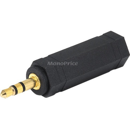 Monoprice 3.5mm Stereo Plug to 6.35mm (1/4 Inch) Stereo Jack Adaptor - Gold Plated - 7135