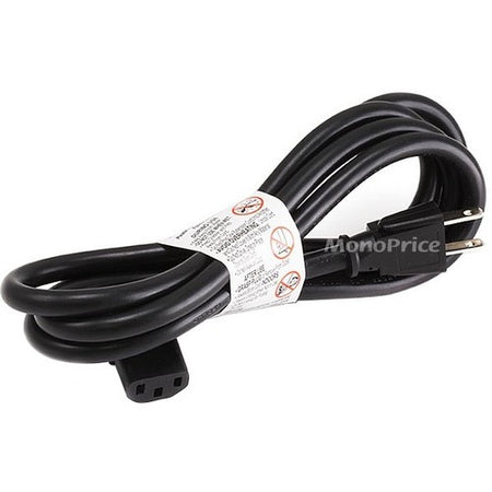 Monoprice 10ft 14AWG Right Angle Power Cord Cable w/ 3 Conductor PC Power Connector Socket - 7685