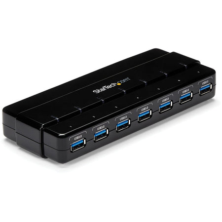 StarTech.com 7 Port SuperSpeed USB 3.0 Hub - 5Gbps - Desktop USB Hub with Power Adapter - Black - ST7300USB3B