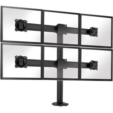 Chief Kontour Grommet Mounted Display Stand - For 4 or 6 Displays - Black - K3G320B