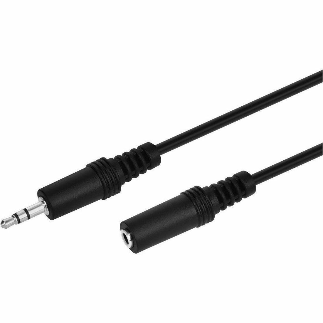 Monoprice 25ft 3.5mm Stereo Plug/Jack M/F Cable - Black - 650