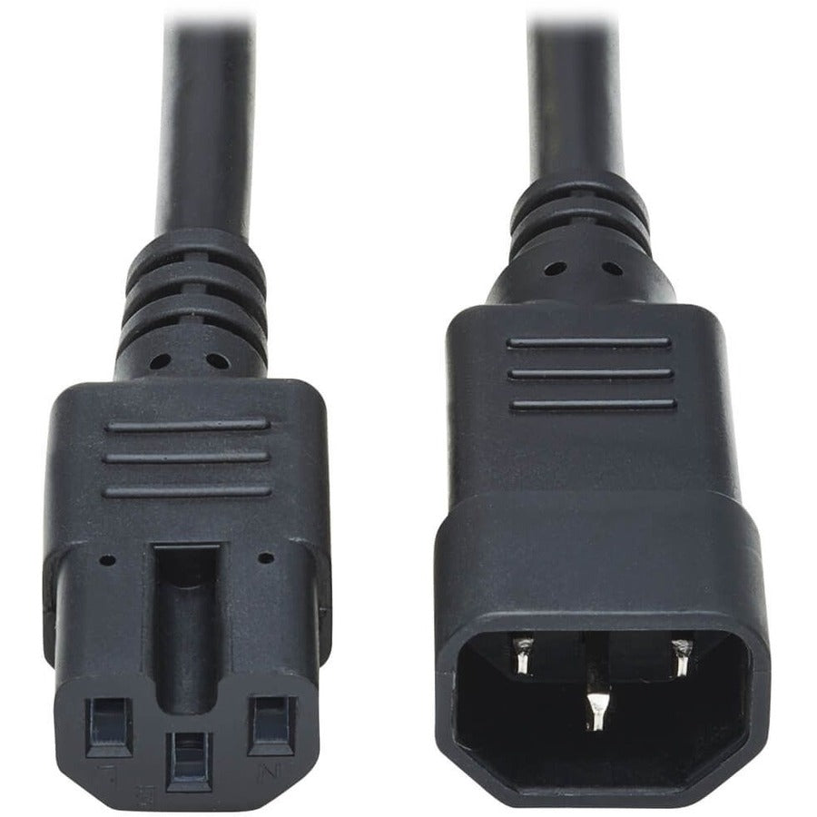 Tripp Lite by Eaton Power Cord C14 to C15 - Heavy-Duty 15A 250V 14 AWG 2 ft. (0.61 m) Black - P018-002