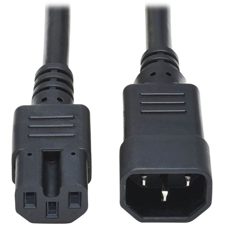 Tripp Lite by Eaton Power Cord C14 to C15 - Heavy-Duty 15A 250V 14 AWG 2 ft. (0.61 m) Black - P018-002