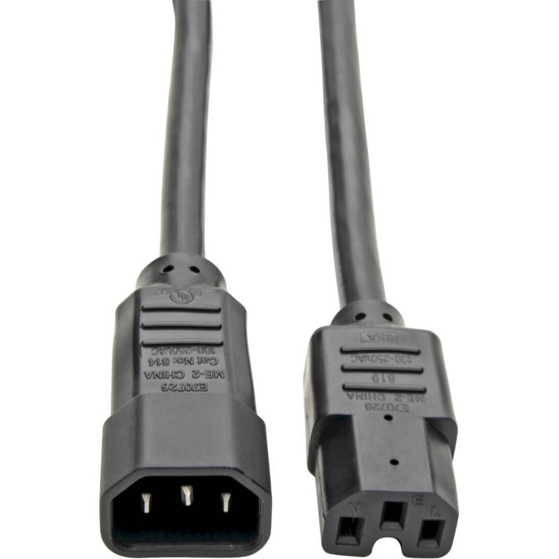 Tripp Lite by Eaton Power Cord C14 to C15 - Heavy-Duty 15A 250V 14 AWG 10 ft. (3.05 m) Black - P018-010