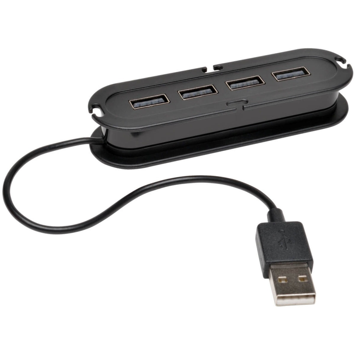 Tripp Lite by Eaton 4-Port USB 2.0 Hi-Speed Ultra-Mini Hub w/ Cable Compact Mobile - U222-004