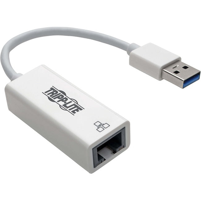 Tripp Lite by Eaton USB 3.0 SuperSpeed to Gigabit Ethernet NIC Network Adapter RJ45 10/100/1000 White - U336-000-GBW