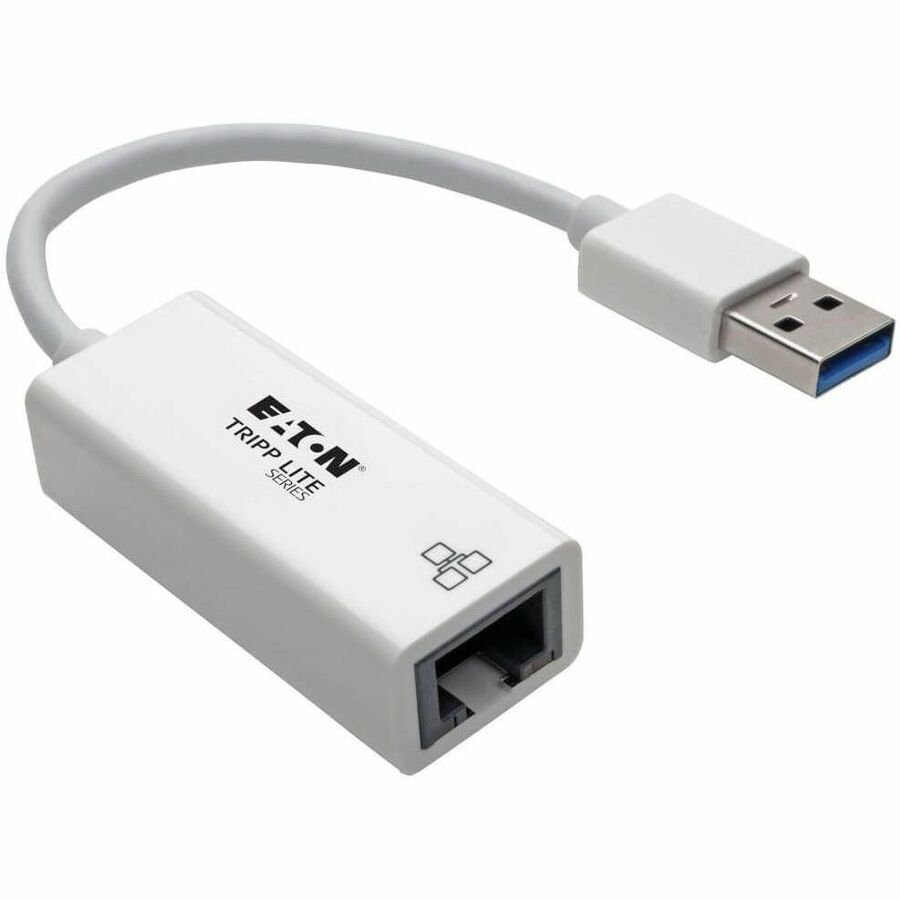 Eaton Tripp Lite Series USB 3.0 to Gigabit Ethernet NIC Network Adapter - 10/100/1000 Mbps, White - U336-000-GBW