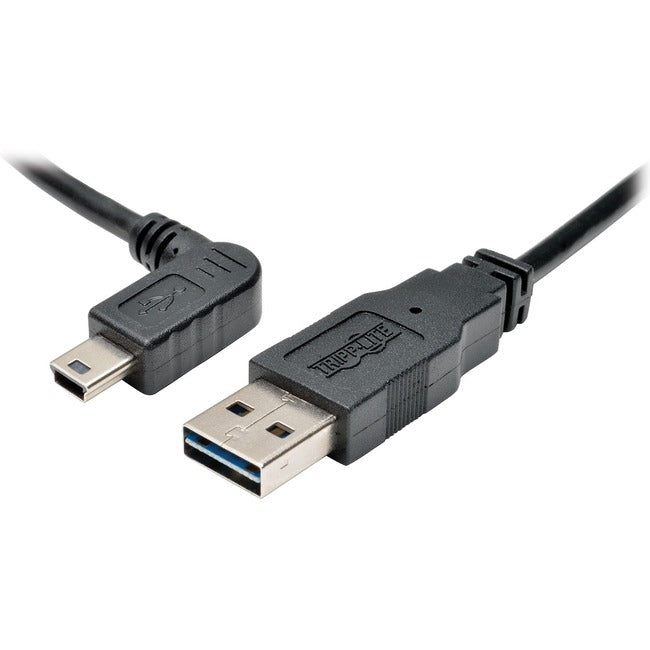 Tripp Lite by Eaton Universal Reversible USB 2.0 Cable (Reversible A to Left-Angle 5Pin Mini B M/M), 6 ft. (1.83 m) - UR030-006-LAB