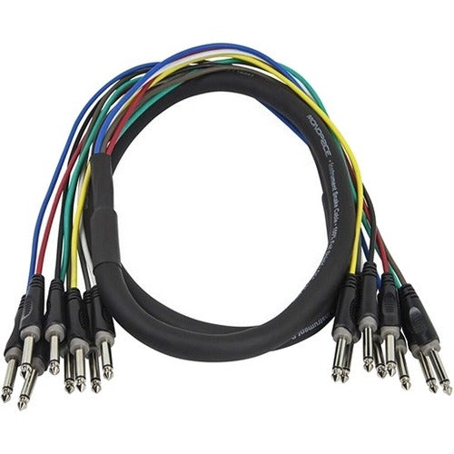 Monoprice 2 Meter (6ft) 8-Channel 1/4inch TS Male to 1/4inch TS Male Snake Cable - 601492