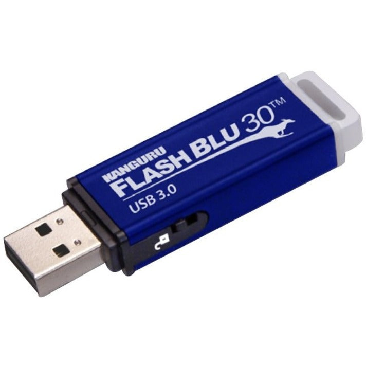 Kanguru FlashBlu30 with Physical Write Protect Switch SuperSpeed USB3.0 Flash Drive - ALK-FB30-64G