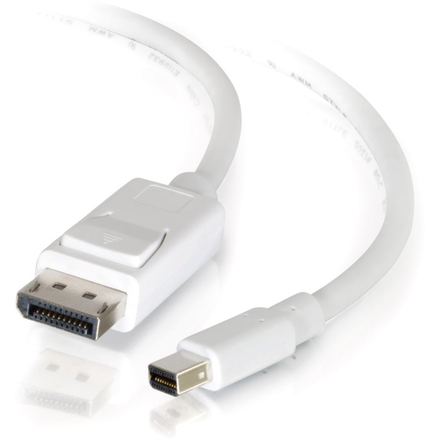 C2G 10ft Mini DisplayPort to DisplayPort Adapter Cable M/M - White - 54299