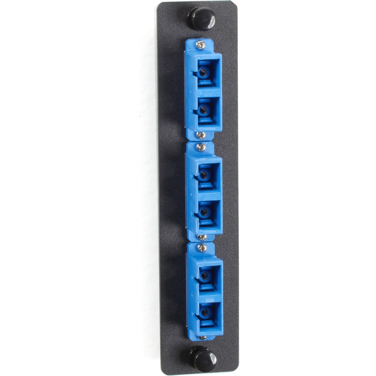 Black Box Standard Adapter Panel, Ceramic Sleeves, (3) Duplex SC Pairs, Blue - JPM451C